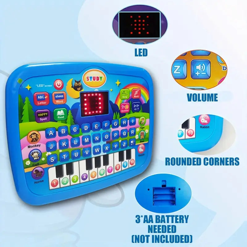 Multifunctional Learning Tablet Toy with Music & Piano Keys - BoboToys