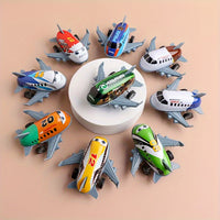 10PCS Mini Metal Airplane Toy Set – Battery-Free Inertia Powered for Kids - BoboToys