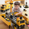 Multifunctional Track Container Toy Set – Construction Vehicles & Crane Play for Kids, Perfect Educational Gift for Boys and Girls - BoboToys