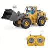 Remote Control Excavator Toy – Realistic Construction Vehicle with Metal Shovel, Lights, and Sound Effects for Kids - BoboToys