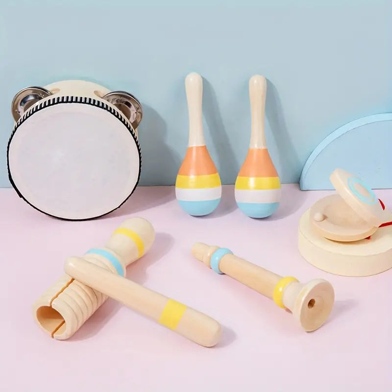 5-Piece Wooden Musical Instrument Set for Kids - BoboToys