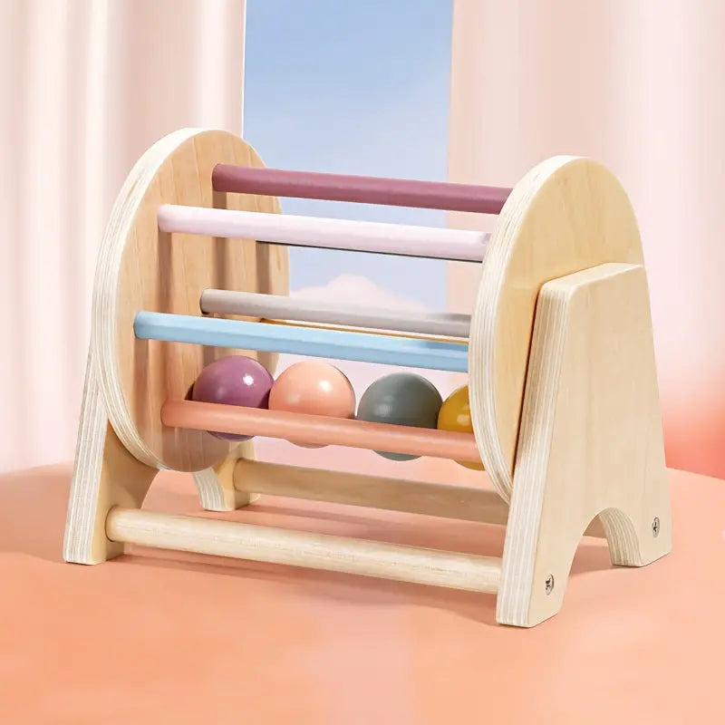 Wooden Rolling Drum Sensory Toy for Toddlers - BoboToys