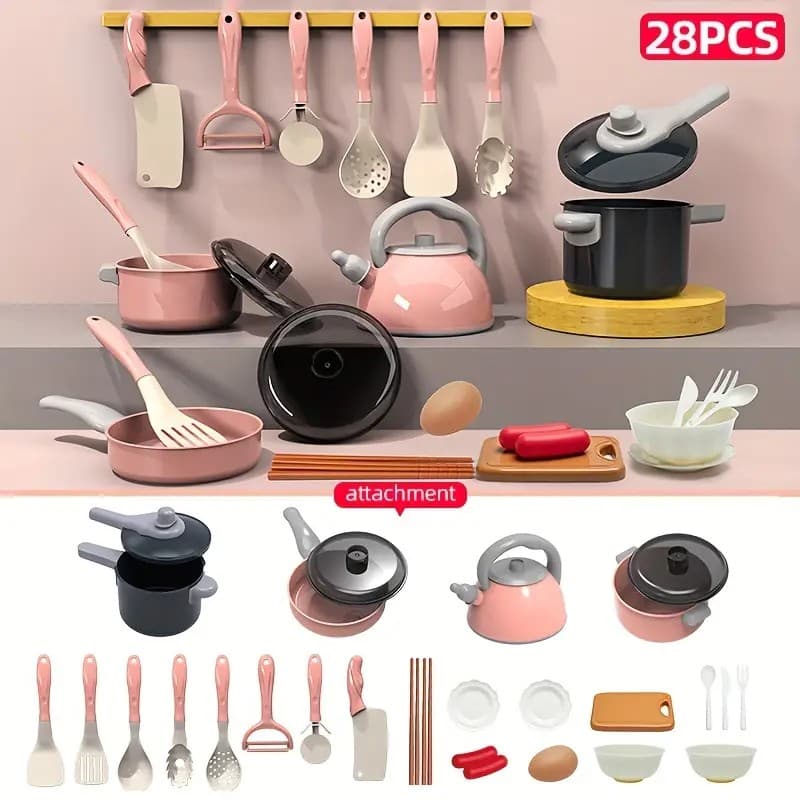 Kids' Kitchen Cookware Playset - BoboToys